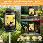 Butterfly Solar Garden Lanterns, Rustic Waterproof LED
