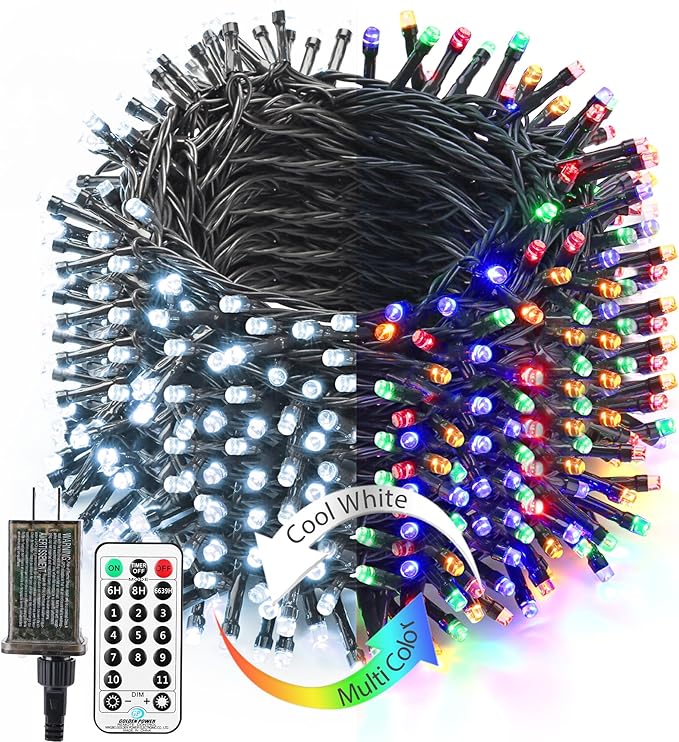 Christmas Fairy Lights, 279ft 800 LED Battery Twinkle Lights