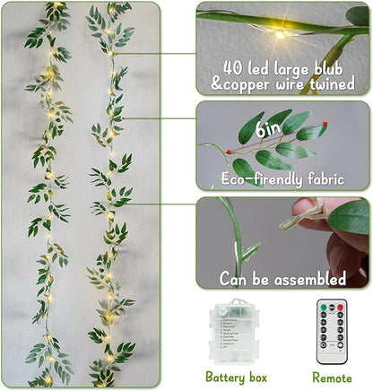 Warm White Patio String Lights, 12ft Weatherproof LED