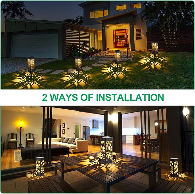 8-Pack Solar Path Lights, Outdoor Garden LED