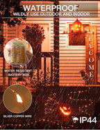 100 LED Halloween Twinkle Lights, 33ft Waterproof for Porch