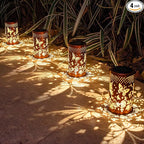 4-Pack Butterfly Solar Lanterns, Waterproof LED Outdoor Lights
