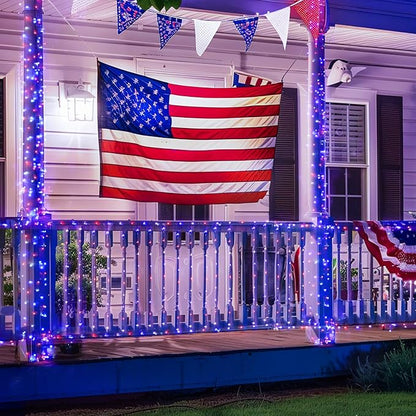 White String Lights for Yard, Waterproof LED