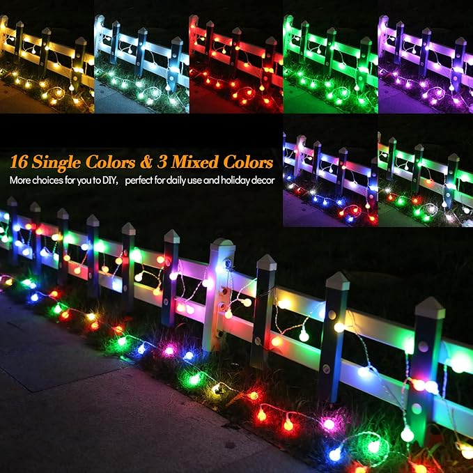 16ft RGB Outdoor Edison String Lights, Weatherproof