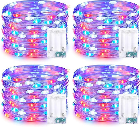 White String Lights for Yard, Waterproof LED