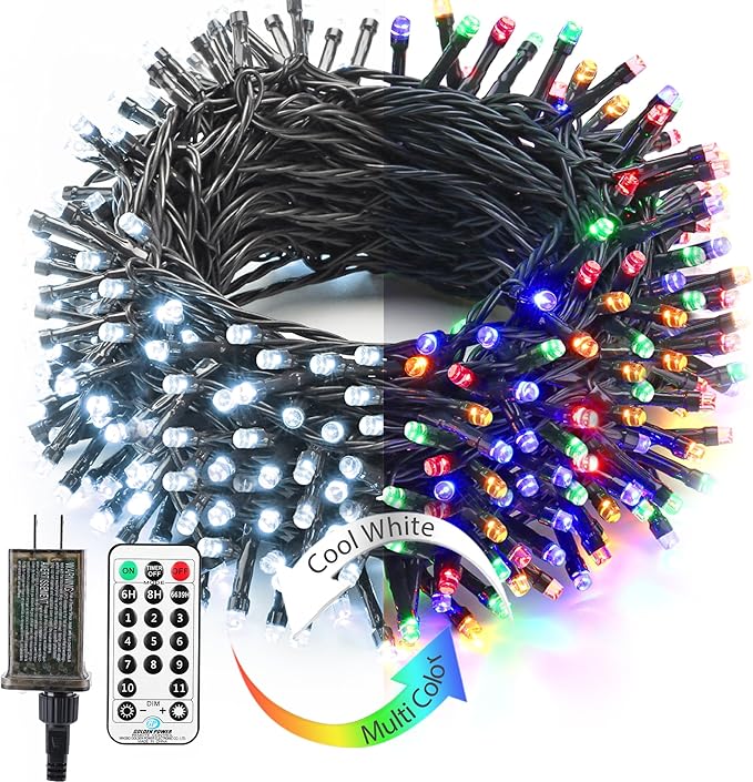 115ft Christmas LED String Lights, Waterproof Timer Lights