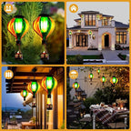 Backyard Solar Hanging Lanterns, Metal Backyard Decor