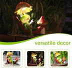 Solar Frog Garden Statue Light, Outdoor Decor
