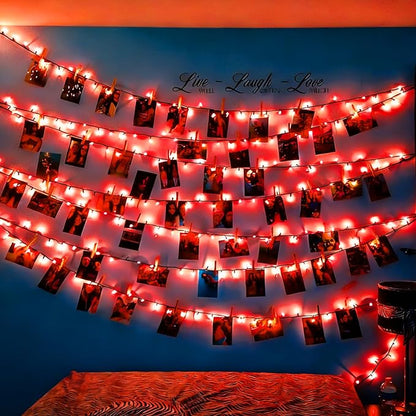 YEGUO Valentine’s Day String Lights Battery Operated, 2 Pack Each 33ft 100 LED Red Christmas Lights Outdoor Waterproof, Green Wire Fairy Light Indoor with Remote