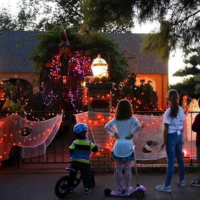 Halloween String Lights, 20ft 60 LED Waterproof Twinkle Lights