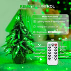 2-Pack 200 LED Christmas Twinkle Lights, 66ft Waterproof for Porch