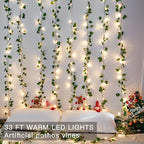 Warm White Patio String Lights, 33ft Weatherproof LED