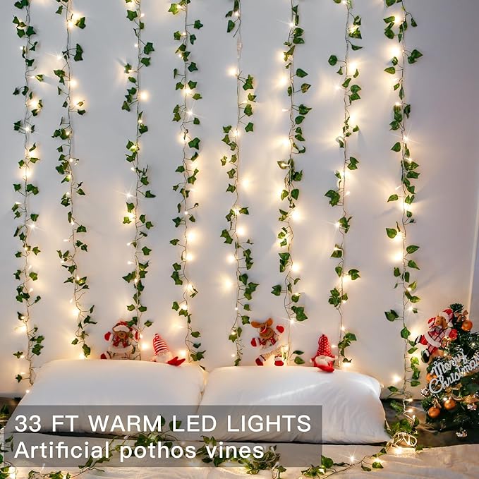Warm White Patio String Lights, 33ft Weatherproof LED