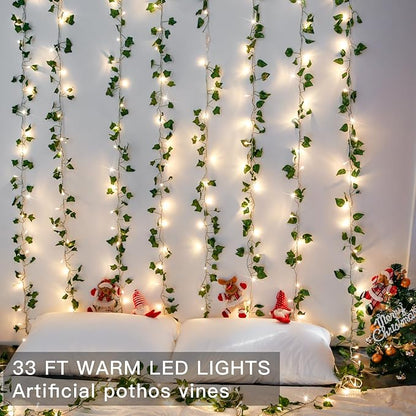 Warm White Patio String Lights, 33ft Weatherproof LED