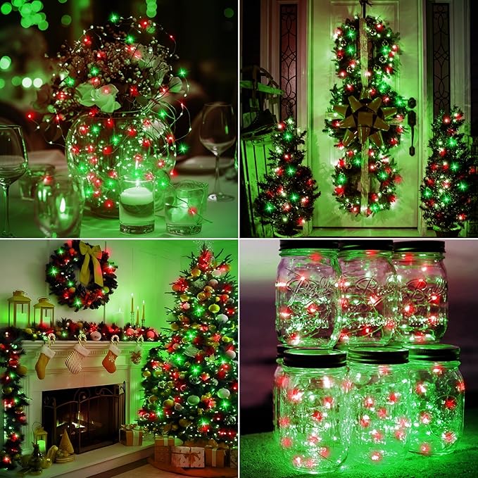 Christmas Porch String Lights 30-Pack, 7ft 20 LED Waterproof