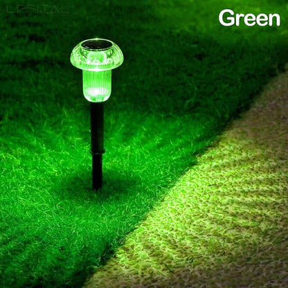 St. Patrick's Day Solar Lights Outdoor 8 Pack Green Solar Pathway Lights Outdoor Mushroom LED Waterproof Lighting Stake for Outside, Yard, Path, Garden, Lawn, Patio, Landscape Decorations