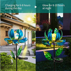Blue Solar Path Lights, Outdoor Yard LED