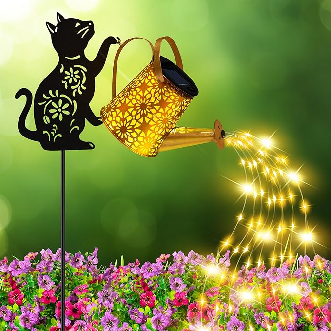 Solar Cat Garden Statue Light, Outdoor Decor