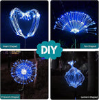 2-Pack Blue Solar Path Lights, Outdoor Garden LED