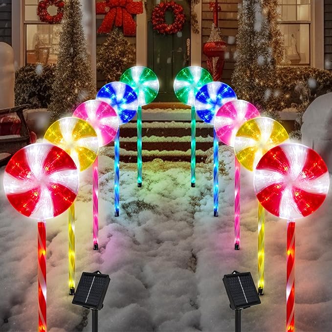 Solar Pathway Lights, Waterproof LED Walkway Lights