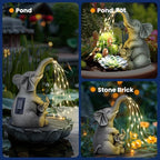 Solar Elephant Garden Statue Light, Outdoor Decor