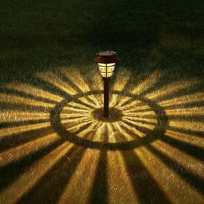 10-Pack Solar Path Lights, Outdoor Driveway LED