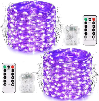 2-Pack Christmas String Lights, 132ft 400 LED Waterproof Twinkle Lights