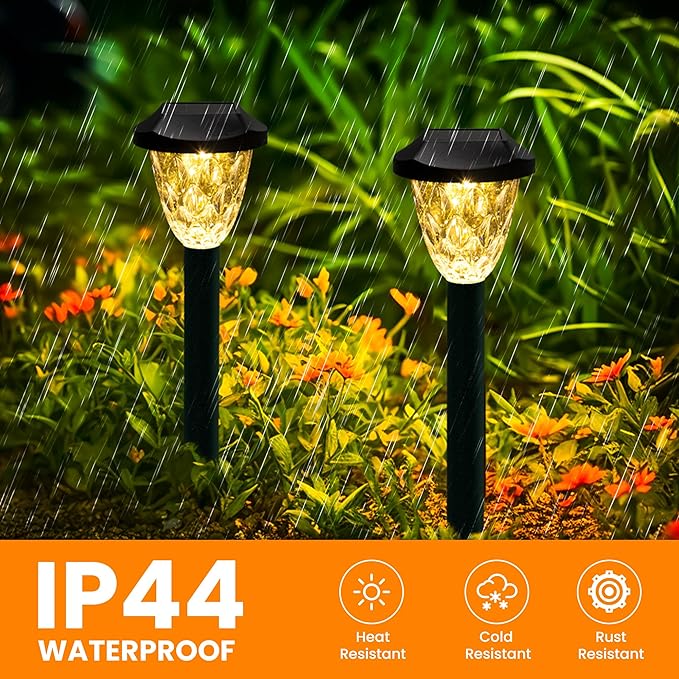 8-Pack Solar Landscape Lights for Garden