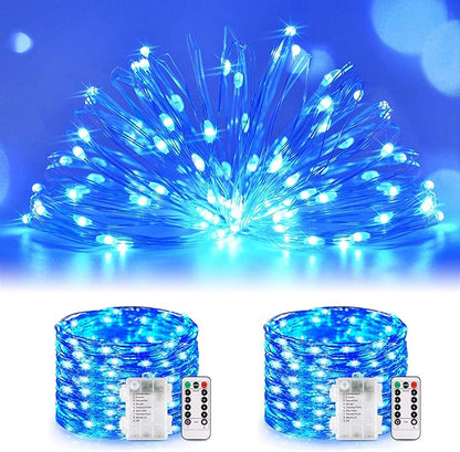 2-Pack Christmas String Lights, 66ft 200 LED Waterproof Twinkle Lights