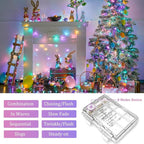 66ft Multicolor Outdoor Edison String Lights, Weatherproof