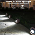 2-Pack Solar Pathway Lights, Waterproof LED Walkway Lights