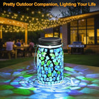 Mosaic Solar Lantern Set, Charming Porch Lighting