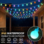 Christmas Patio String Lights, 33ft 60 LED Waterproof