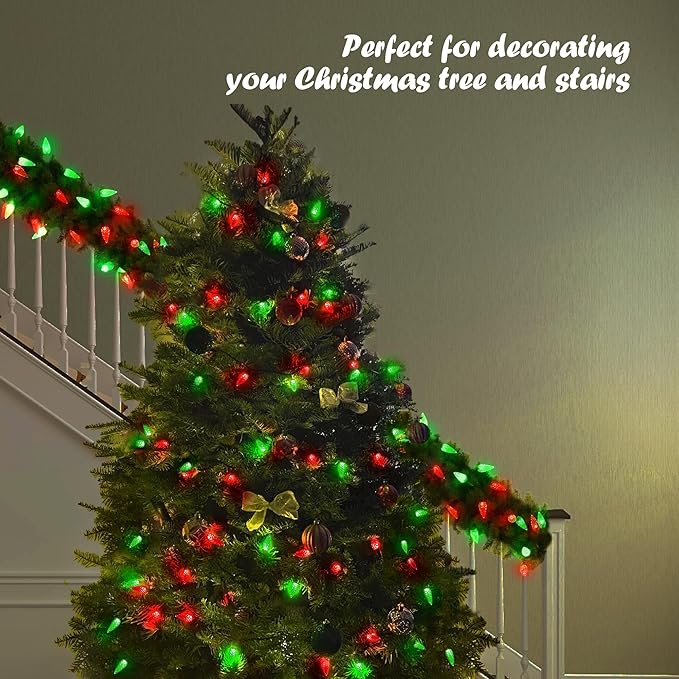 20ft Christmas LED String Lights, Waterproof Timer Lights