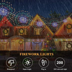 5-Pack Firework Starburst String Lights, 1000 LED Party