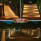 8-Pack Warm White Solar Yard Lights, Outdoor LED