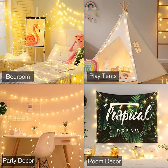 Christmas String Lights, 20ft 40 LED Waterproof Twinkle Lights