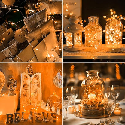 Christmas Patio String Lights 30-Pack, 7ft 20 LED Waterproof