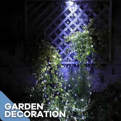 10 Strands 200 LED Firefly Bunch Lights, Waterproof, Plug in String Lights for Waterfall Vine String Lights Watering Can Lights Outdoor Garden, White