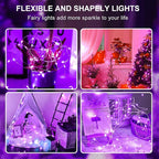 50 LED Christmas Twinkle Lights, 16ft Waterproof for Porch
