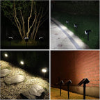 60 LED Solar Garden Spotlights 4-Pack, LED