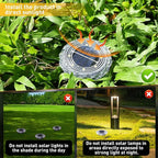 8-Pack Solar Ground Disk Lights, Waterproof LED
