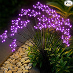 2-Pack Solar Pathway Lights, Waterproof LED Garden Lights