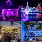 120 LED Christmas Twinkle Lights, 39ft Waterproof for Patio