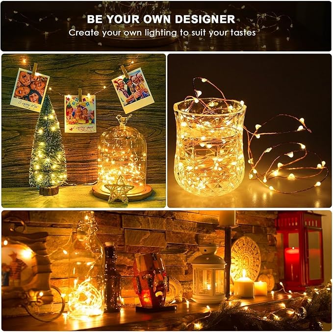 Christmas Yard String Lights 4-Pack, 10ft 30 LED Waterproof