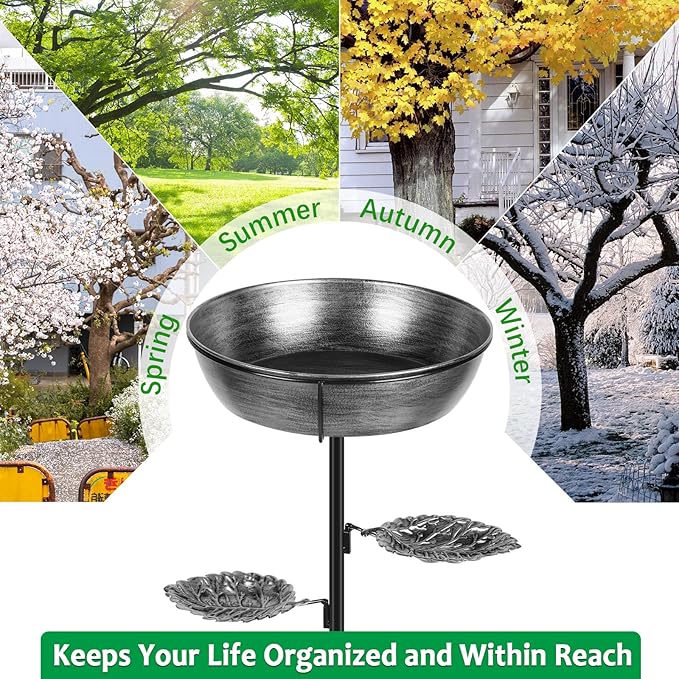 Classic Bird Bath & Feeder, Outdoor Metal