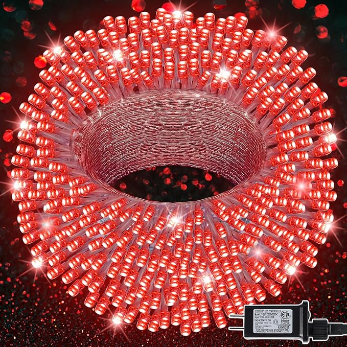 300 LED Christmas Twinkle Lights, 5ft Waterproof for Yard