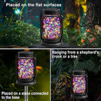 4-Pack Garden Solar Garden Lanterns, Rustic Waterproof LED