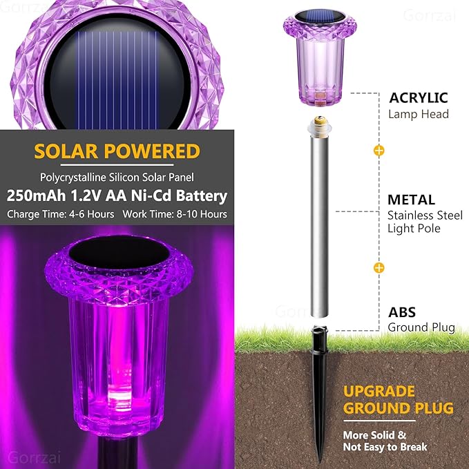 Solar Pathway Lights 15-Pack, Driveway LED
