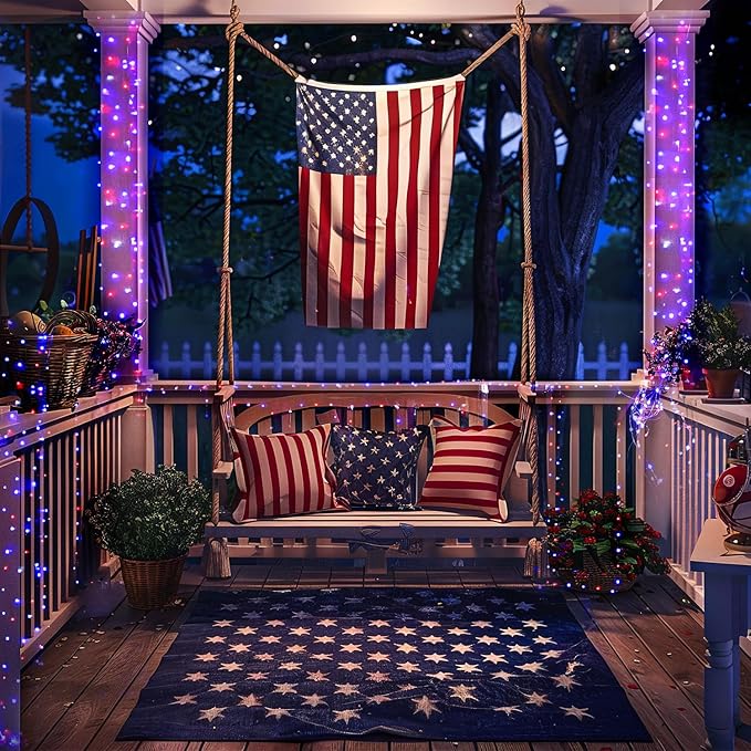 White String Lights for Yard, Waterproof LED